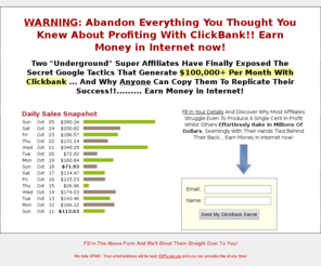 earnmoneyininternet.com: Earn Money in Internet
Earn Money in Internet,Clickbank, make money with clickbank,commission blueprint scam,clickbank secrets