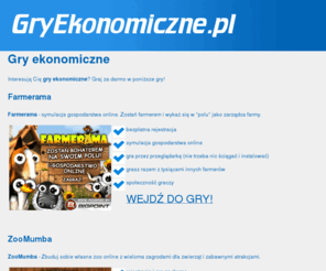 gryekonomiczne.pl: Gry ekonomiczne
Gry ekonomiczne - najlepsze strategiczne gry ekonomiczne. Dołącz do gry i naucz się zarabiać!