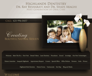 ihdentistry.com: Dentist Issaquah | Highlands Dentistry | Family Dentistry Issaquah WA |98029 |Issaquah Dentist
Highlands Dentistry, Dr. Ray Besharati is a dental professional dedicated to General and Family Dentistry such as Invisalign, Implant, Makeovers, Teeth Whitening, Veneers, Crowns, & more. Please come visit our office in Issaquah Highlands, 98029