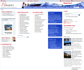 nexans.nl: Global expert in cables and cabling system - Nexans
Global expert in cables and cabling system Nexans