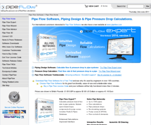 pipeflows.com: Pipe Flow Software for Pipe Pressure Drop Calculations
Pipe Flow Software for Pipe Pressure Drop Calculations. Pipe pressure drop software from Pipe Flow for friction loss, flow rates and pipe diameter sizing.