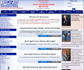 prosportsgroup.com: Pro Sports Group - Sports Agent Training and Resources
Sports Agent News, Training, and Resources.