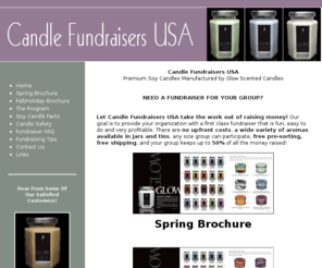 candlefundraisersusa.com: Candle Fundraisers USA, candle fundraising - free  materials, free pre-sorted orders, up to 50% profit with Soy Blend Candles.
Candle Fundraisers USA, candle fundraising with soy candles, free materials, free shipping, free pre-sorted orders, up to 50% profit