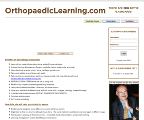 orthopaediclearn.org: OrthopaedicLearning.com
OrthopaedicLearning.com is a creative educational flash card site designed to prepare orthopaedic residents and surgeons for examinations through the use of test questions.