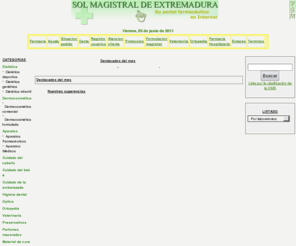 farmamagistral.com: Farmacia Sol Magistral de Extremadura: Su portal farmaceutico en Internet
