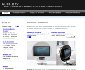 muebletv.es: Muebles TV | Mesa TV | Soportes TV
Mueble TV de todas las medidas. Giratorios, con ruedas, soportes para el televisor. Lo último en diseños y fabricantes lo encontrarás aquí.
