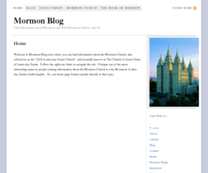 mormon-blog.com: Mormon Blog
Find Information about Mormons and What Mormons Believe