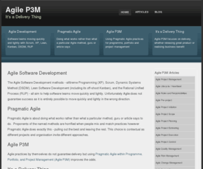 agileprogrammemanager.com: Agile P3M
Pragmatic Agile Programme/Portfolio/Project Management