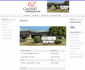 calumetbuilding.com: Calumet Building Group Ltd. | Fireplace, Central Vacuums, Garage Doors and Concrete Coating
