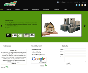 gogreenwayhvac.com: Green Way Solutions, Heating, Air Conditioning, Indoor Air Quality
Green way solutions provides heating, Air Conditioning services in Bryn Mawr, Wayne, Villanova, Newtown Square, Media, Havertown, Ardmore.