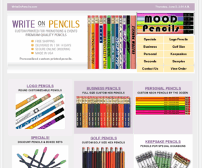 newwritepencils.com: Write-On Pencils - Custom Printed Pencils
Personalized pencils for events, promotions and gifts. Great prices & free shipping!