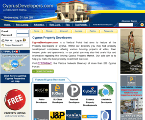 ratehigh.com: Cyprus Property Developers
Cyprus Property For Sale by Cyprus Developers. Use Cyprus Property Developers to find Villas, Houses, Apartments, flats, land, commercial property and offices to Buy or Rent