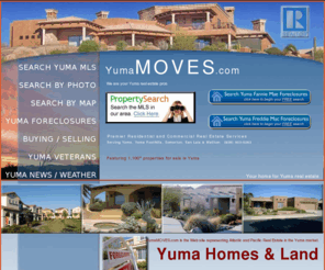 trains.biz: YumaMOVES.com  Search Yuma, Arizona Homes for Sale
Search Yuma Homes and Yuma Land for sale.  No registration required.  Search Yuma Freddie Mac and Yuma Fannie Mae Foreclosures. Search Yuma real esate.