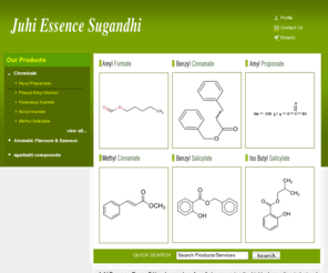 juhiessence.com: Chemicals - Flavours & Essence and agarbatti compounds Manufacturer and Trader | Juhi Essence Sugandhi, Noida
Manufacturer and Trader of Chemicals, Flavours & Essence and agarbatti compounds. Juhi Essence Sugandhi.