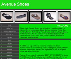 myavenueshoes.com: Home
Selling women's shoes, sandals, and jewelry to northeast Louisiana since 2000.