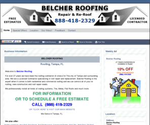 belcherroofers.com: Roofing: Belcher Roofing - Tampa, FL
Offering you the best roof repair service.