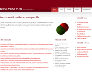 nitricox.com: Nitric Oxide Truth
Providing information to the public on the life dependent molecule Nitric Oxide.