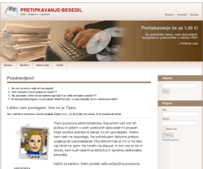 pretipkavanje.com: Pretipkavanje besedil: Pozdravljeni!
Your page description here ...