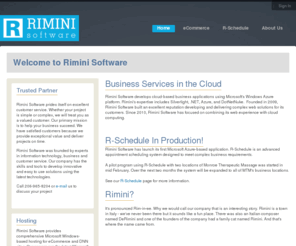 riminicorp.com: Welcome to Rimini Software
PDG E-Commerce Experts. Web design/development and Quickbooks experts. Rimini Software provides hosting, SEO, and custom programming.