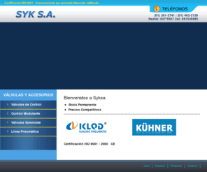 syksa.com: Bienvenidos a Syksa
Syksa, válvulas y accesorios pneumáticos