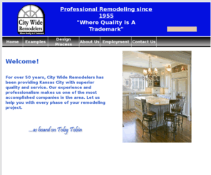 citywideremodelers.com: City Wide Remodelers - Welcome!
Kansas City Remodelers, interior remodeling, exterior remodeling, home remodeling in Kansas City