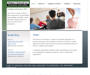 hcee.org: Hawaii Council on Economic Education
Hawaii Council on Economic Education training teachers to promote and improve economic education.