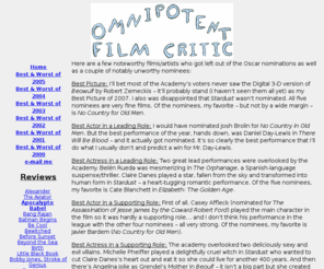 omnipotent-film-critic.com: Omnipotent Film Critic
Reviews of movies and related commentary