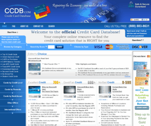 rudoll.com: CCDB
- Credit Card Database
Your complete online resource to find the credit card solution that is right for you!