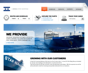 starshipping.com: Grieg Star Shipping
We provide specialized transportation and logistic services for a number of industries. Our current fleet includes 46 ships, totaling approx. 2million deadweight tons.