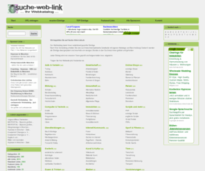 suche-web-link.de: Suche-Web-Link  Ihr Webkatalog
Tragen Sie sich jetzt kostengünstig in meinen Webkatalog ein ! Der Webkatalog ist redaktionell gepflegt u. suchmaschinenoptimiert. Ihre Marianne Langenbach