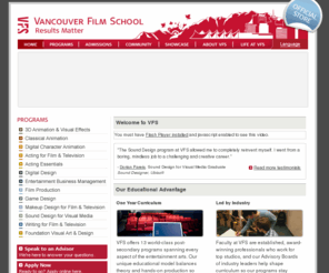 vfs.com: Vancouver Film School: Production, Animation, Game Design, Acting and more
Film School and much more. Vancouver Film School is a post-secondary entertainment arts school training students in 13 immersive, production-oriented programs across every aspect of the entertainment arts. Students graduate with a professional portfolio of work showcasing their abilities.