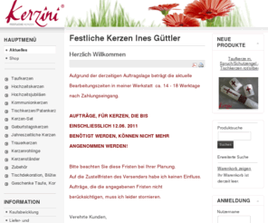 kerzini.net: Festliche Kerzen Ines Güttler
Festliche Kerzen Ines Güttler