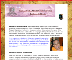 naljorpa.org: Mahamudra Meditation Center
Meditation Center under the guidance of Khenchen Thrangu Rinpoche, dedicated to instruction, study, and practice of Mahamudra Tibetan meditation. 