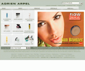 adrienarpel.com: Adrien Arpel Home-Spa Quality, Anti-aging Skin Care and Beauty Products.
Recognized worldwide for combining naturally based skincare with the most recent advancements in skin research. Buy direct from Adrien Arpel.
