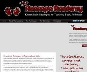 anacapaacademy.com: Kinaesthetic Strategies for Teaching Maths | The Anacapa Acedemy
The Anacapa Academy has been established to help improve national numeracy attainment rates via the teaching of alternative kinaesthetic strategies.