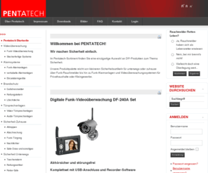 dexatech.com: Funkalarmanlagen Funk-Videoüberwachung VdS Funk-Rauchmelder Sicherheitstechnik von Pentatech
Funk-Videoüberwachung, Funk-Rauchmelder VdS Funk-Alarmanlagen, Pentatech Sicherheitsprodukte von Indexa GmbH, Oedheim