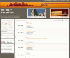 hotels-paderborn-spotin.de: Hotels in Paderborn
Hier finden Sie einen Überblick über alle Hotels, Hotelketten und Übernachtungen in Paderborn. Außerdem erhalten Sie alle Informationen über Wellness-Hotels, Städtereisen sowie Hotelübernachtungen in Paderborn. 
www.hotels-paderborn-spotin.de listet: Hotel, Hotels, Motel, Motels, Wellness-Hotels und Kurzreisen in Paderborn.
