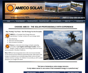 solarexpert.com: solar energy panels power electric and heating systems
AMECO Solar Company Long Beach solar panels for swimming pool heating and electric systems