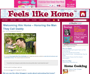 feelslikehomeblog.com: Feels like Home 
| I'm right where I belong.
Make your life easier and more fun. Find recipes, kitchen tips, craft projects, parenting and family fun at Feels Like Home.