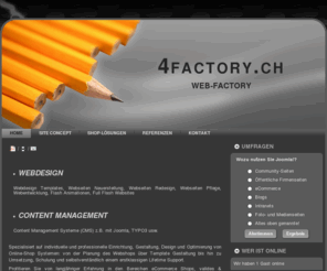 4factory.ch: Willkommen bei 4factory
4factory.ch - web-factory- webdesign