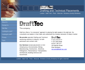 draft-tec.com: Home
Draft-tec can help your recruitment needs, whether you are looking for work or trying to build your team. Contact Draft-tec now on 07-3103-8177 for more information.