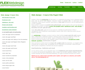 flexwebdesign.eu: Webdesign - Creare Site - Gazduire Site - Optimizare Site
Webdesign - Creare Site - Gazduire Site - Optimizare Site Webdesign Creare Site Gazduire Site Optimizare Site Web design, SEO, webdesign, preturi web design, design site servicii oferite prin Flex web design