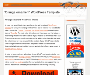 orange-ornament-wordpress-theme.com: 'Orange ornament' Great WordPress Template
