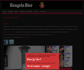 hengelobier.com: Nieuw sinds 1879
Hengelo Bier is een klassiek Nederlands biermerk dat weer opnieuw op de markt gebracht wordt. Ben jij 18+? Om deze site te bezoeken moet je tenminste 18 zijn: 18 of ouder /Jonger