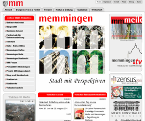 stadt-memmingen.com: Stadt Memmingen: Home
Offizielle Internetseite der Stadt Memmingen: Aktuelles, Freizeitgestaltung, Kultur, Tourismus, Verwaltung und Wirtschaft in und um Memmingen