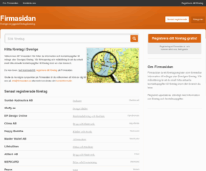 tarantula.nu: Sök & hitta företag - Firmasidan
Söker du efter företag? På Firmasidan hittar du ett stort register över Sveriges företag.