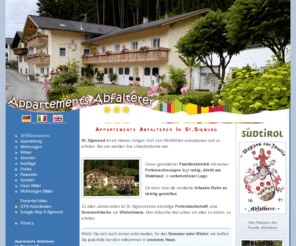 abfalterer.info: Ferienwohnungen Abfalterer Appartements || Familie Richard Abfalterer Maria Winkler Urlaub Ferien  St.Sigmund Kiens Bruneck Kronplatz Südtirol Dolomiten
Appartements Abfalterer - Im Herzen den Dolomiten