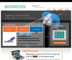 biomedix-inc.com: Biomedix, Inc., manufacturer and supplier of custom I.V. sets
Biomedix, Inc. is a supplier of multi-drip custom I.V. sets for ambulances and EMT’s using our innovative Selec-3 system.