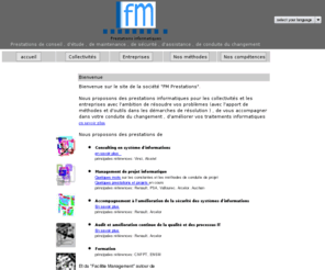 fmprestations.info: FM Prestations informatiques
 informatique prestation collectivites mairie ecole pme pmi entreprise conseil assistance support conduite du changement formation etude developpement audit infrastructure materiel logiciel progiciel pme-pmi reseau 