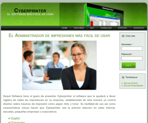 serpol.com: Serpol Software - Software para Administración de Proyectos y Administración de impresiones
Software to monitor printer. Monitor one or more laser or ink jet printers. Registro de todo lo que imprime en su impresora de inyección, laser o matriz. Ahorre papel al asignar cuotas de impresión por usuario.
	Registrar e controlar atividades da impressora. Cyberprinter trabalha com print servers ou impressoras remotas como impressoras do Internet